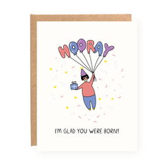 Glad You Were Born (In Color) Birthday Card