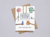 Welcome to the Village Baby Card