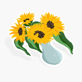 Sunflowers In A Vase - Floral Sticker