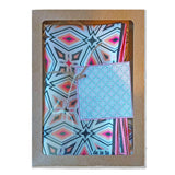 Geometric Meskel Ethiopian Pattern Silk Scarf - Black & Pink