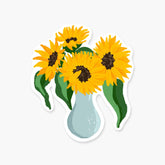 Sunflowers In A Vase - Floral Sticker