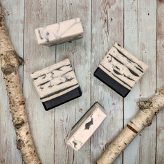 Aspen Grove - Black and White Goats Milk and Charcoal Soap