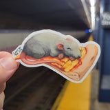 Sleepy Pizza Rat Sticker