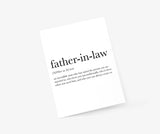 Father-in-Law Definition - Father's Day Card