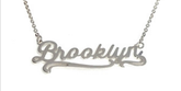 Brooklyn Nameplate Necklace - Silver