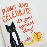 Paws and Celebrate Birthday Card