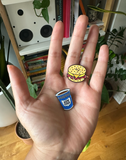 Bacon Bodega Combo: Two 1" NYC Enamel Pins (BEC + Coffee)