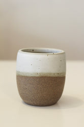 Milky White Jar on Red Clay