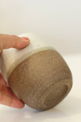 Milky White Jar on Red Clay