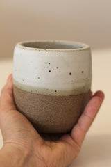 Milky White Jar on Red Clay