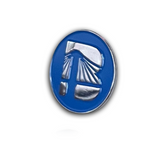 B Icon Silver Enamel Pin