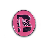 B Icon Silver Enamel Pin