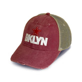 BKLYN Trucker Hat Distressed (Pink)
