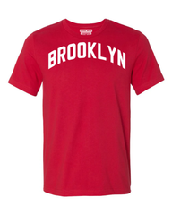 Brooklyn T-Shirt Red with White Letters