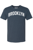 Brooklyn T-Shirt Navy Blue with Silver Letters