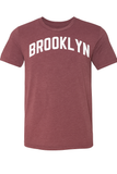 Brooklyn T-Shirt Burgundy with White Letters