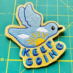 Embroidered Blue Bird Patch