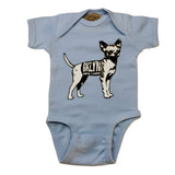 BKLYN Onesie Dog Design | Baby Blue