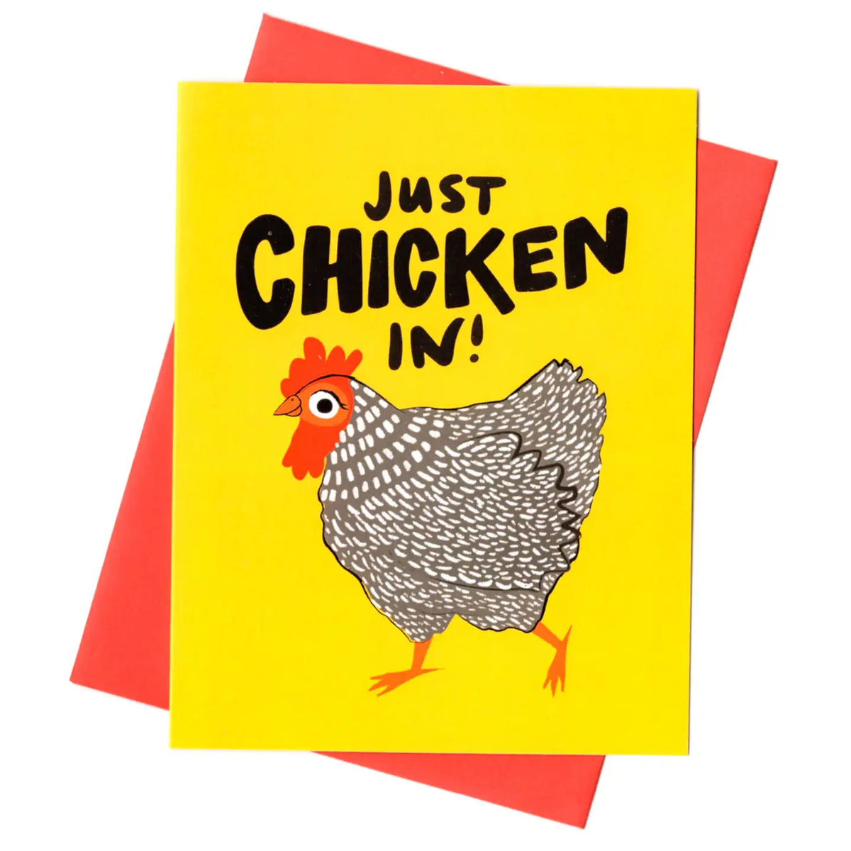 Just Chicken In Greeting Card