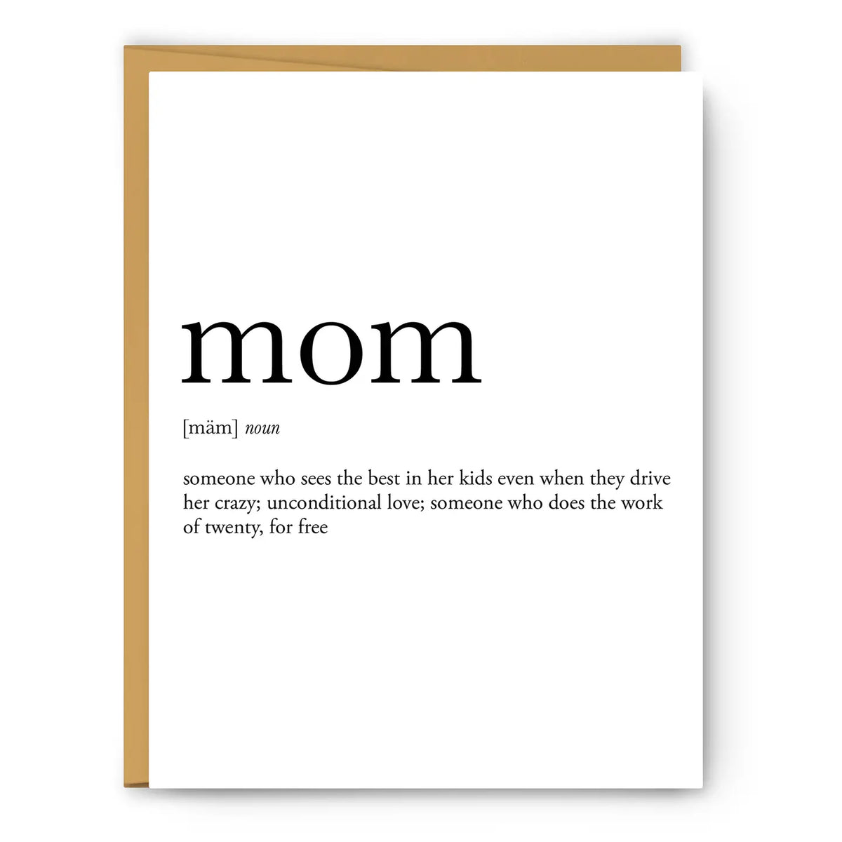 Mom Definition Mother's Day Card