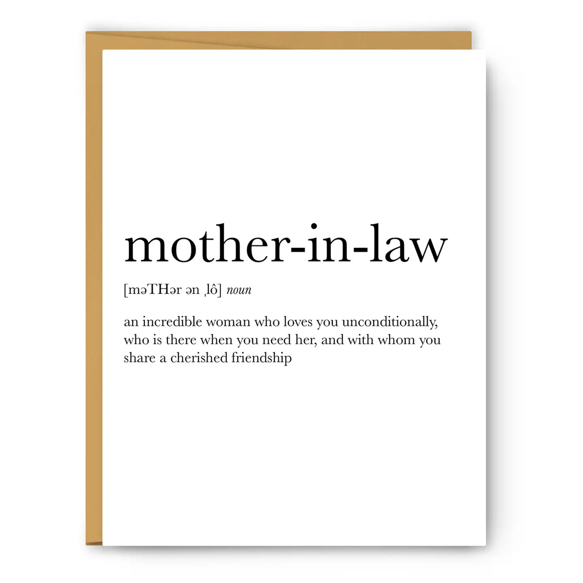 Mother-in-law Definition Mother's Day Card