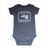Hecho En Brooklyn Onesie Gray