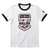 BKLYN USA Soccer White Ringer Tee