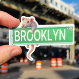 Brooklyn Rat Street Sign (Brooklyn) Sticker