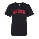 MEXICO Black T-Shirt with Red Letters