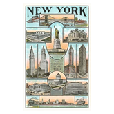 Scenes of New York City Postcard