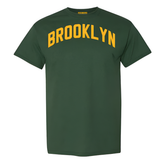 Brooklyn T-Shirt Forest Green with Yellow Letters