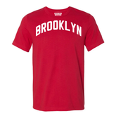 Brooklyn T-Shirt Red with White Letters