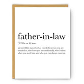 Father-in-Law Definition - Father's Day Card