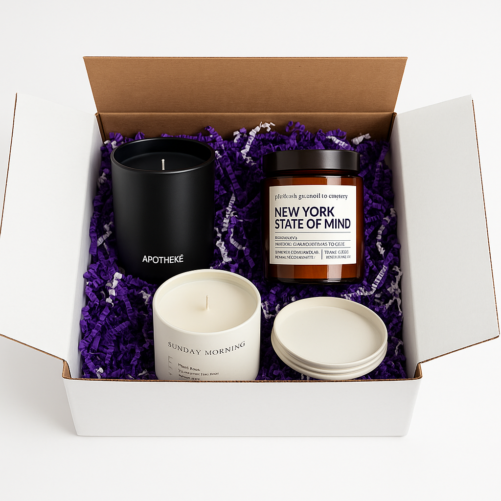 Gift set with candles