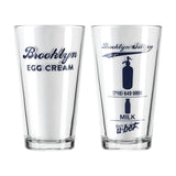The Brooklyn Egg Cream Starter Kit (2 Glasses + 2 Chocolate Syrups)
