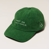FAUNA Green Corduroy Baseball Cap