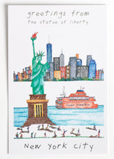 Greetings From The Statue Of Liberty Postcard
