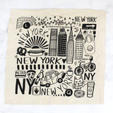 New York Screen Printed Tea Towel