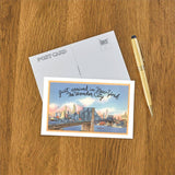 Just Arrived in New York, Brooklyn Bridge Postcard