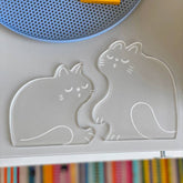 Perfect Nap (CATS) Set of Two Clear Acrylic Coasters