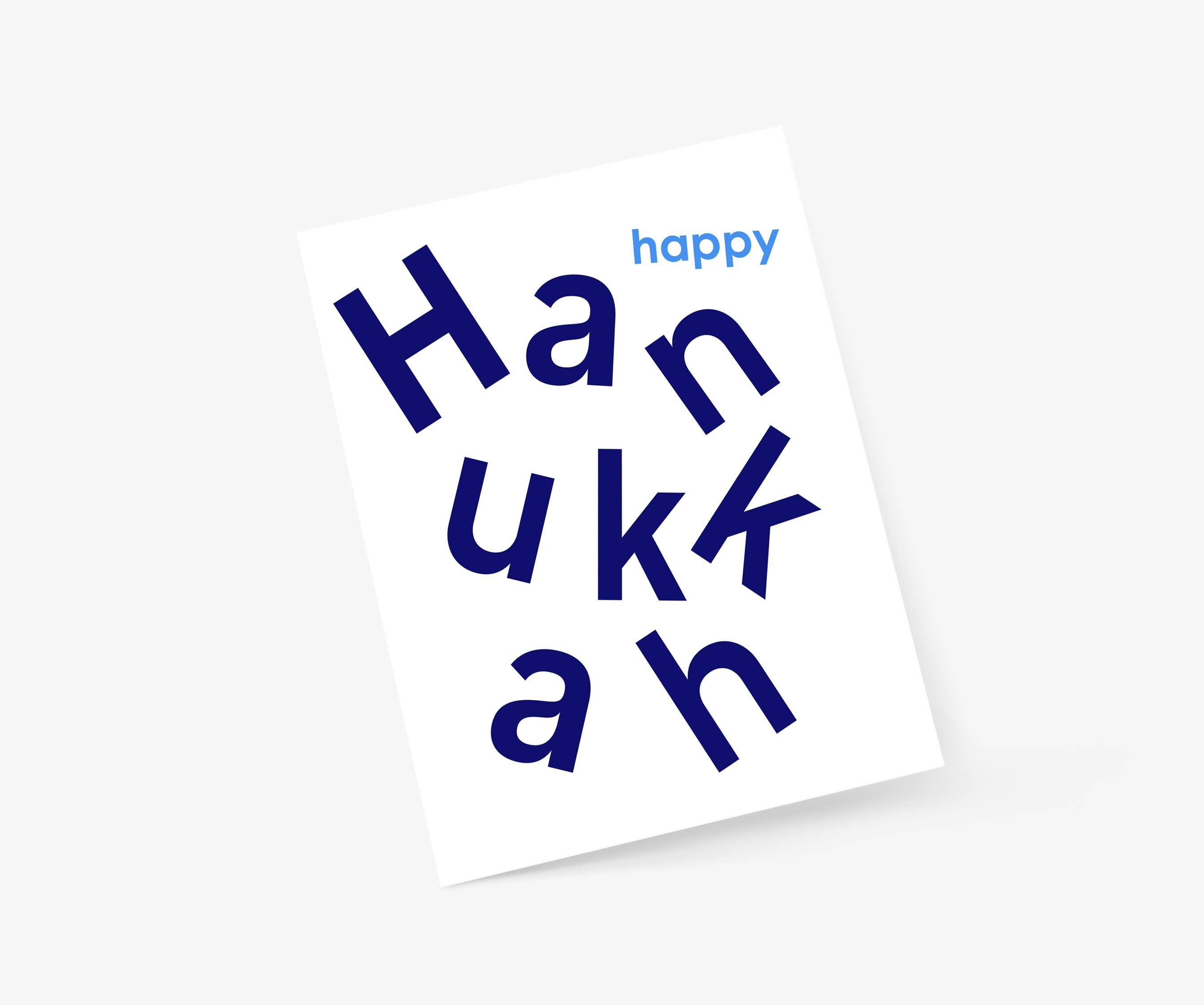 Happy Hanukkah Scandi Hanukkah Greeting Card