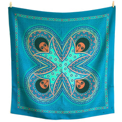 Afro Medallion Ethiopian Inspired Silk Scarf