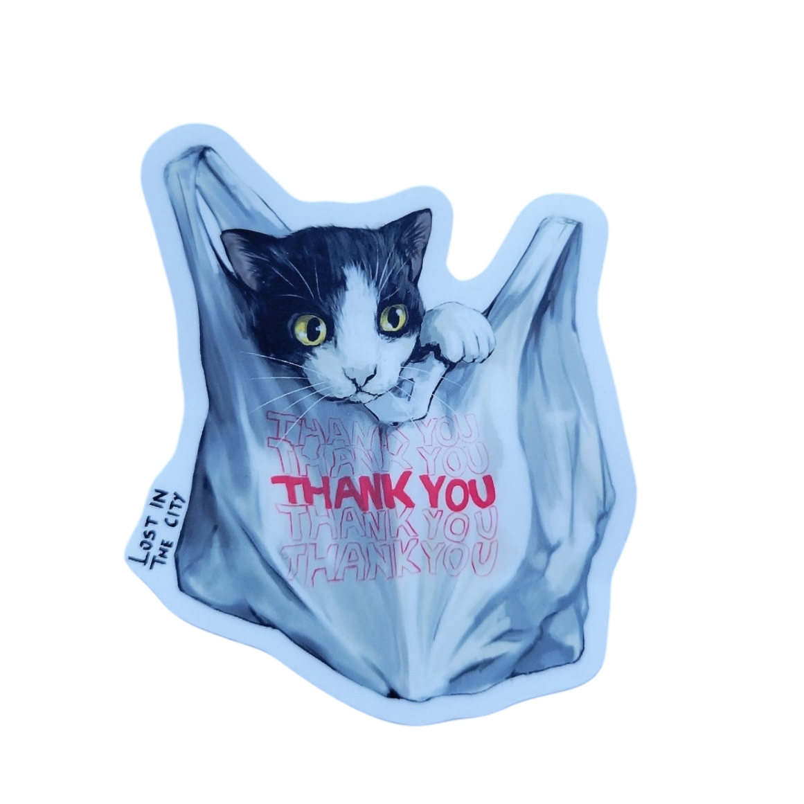 Bodega Cat in Bag Sticker