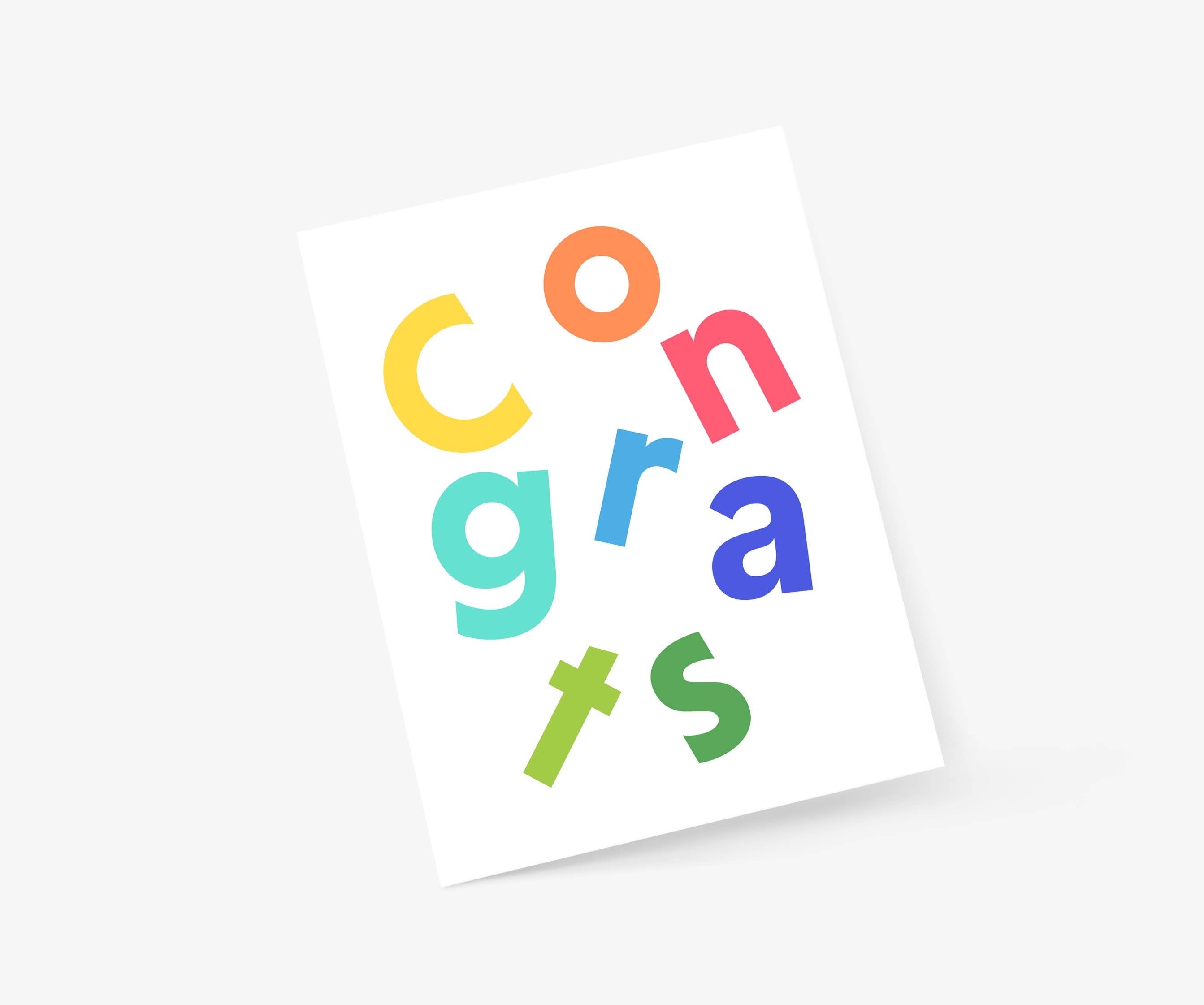 Congrats Scandi Congrats Greeting Card