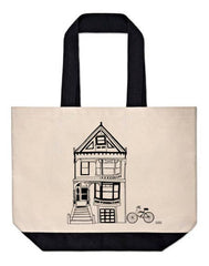 Victorian Black and White Market Tote