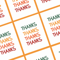 Thanks Thanks Thanks  Greeting Card