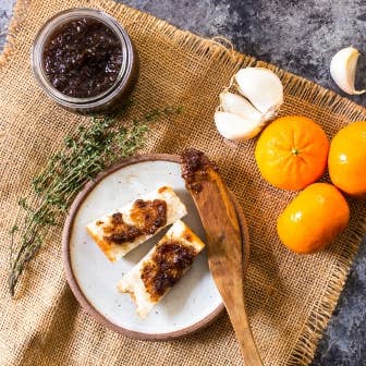 Orange Marmalade with Olives, Garlic & Thyme -- large jar