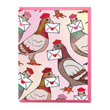 Pigeon Love Letters Love Card