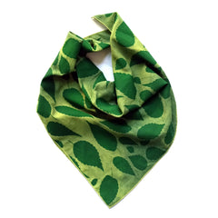 Green Cotton Leaves Printed Bandana