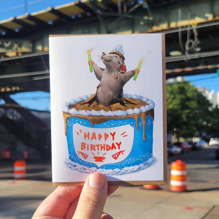 Birthday Rat Greeting Card